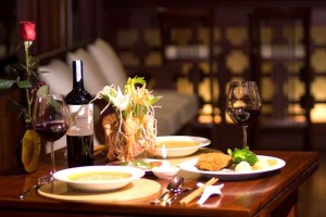 Valentine Cabin Table set up